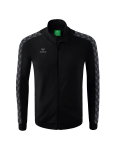 Erima Sportjacke Essential Team Tracktop - bequem, Rippbündchen, Seitentaschen - schwarz/grau Herren